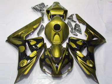 2006-2007 Jaune Brillant & Noir CBR1000RR Carénage Moto