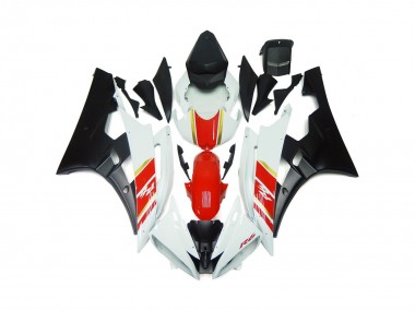 2006-2007 Noir Mat & Rouge Personnalisés Avec Blanc R6 Carénage Moto