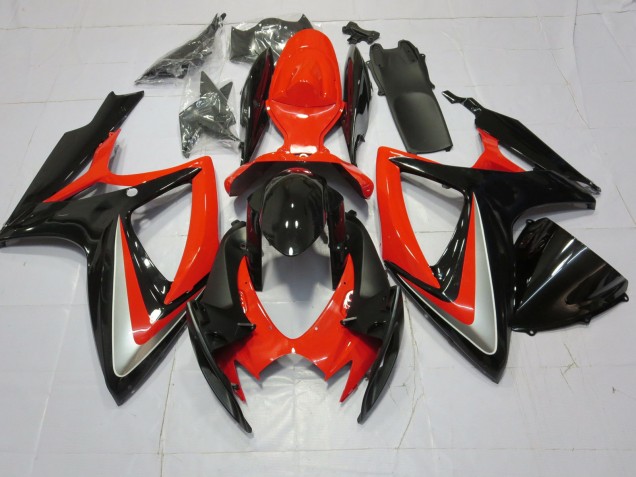 2006-2007 Orange Argent & Noir GSXR 600-750 Carénage Moto