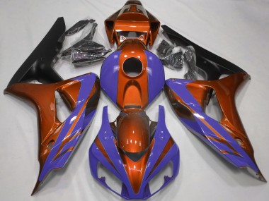 2006-2007 Orange Brillant & Bleu Foncé CBR1000RR Carénage Moto