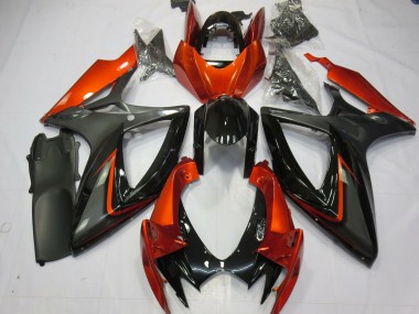 2006-2007 Orange Brûlé & Gris GSXR 600-750 Carénage Moto