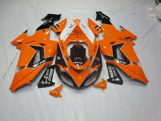 2006-2007 Orange Noir ZX10R Carénage Moto