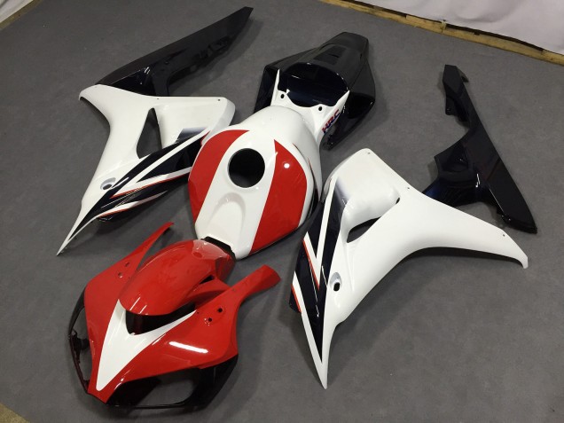 2006-2007 Rouge Brillant & Blanc CBR1000RR Carénage Moto