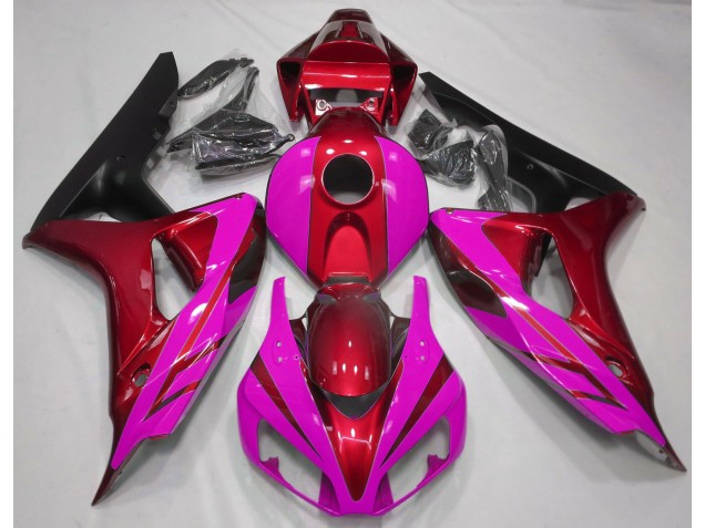 2006-2007 Rouge Brillant & Rose CBR1000RR Carénage Moto