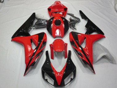 2006-2007 Rouge Noir OEM Style Sans Décalcomanies CBR1000RR Carénage Moto