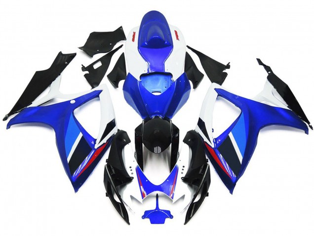 2006-2007 Style Bleu Clair & Bleu Profond OEM Avec Rouge GSXR 600-750 Carénage Moto