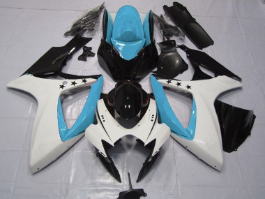 2006-2007 Étoile Bleu Clair GSXR 600-750 Carénage Moto