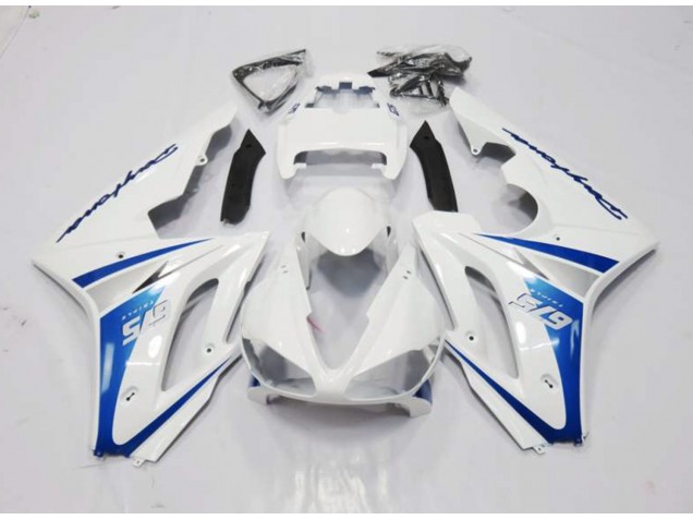 2006-2008 Style Blanc & Bleu Daytona 675 Carénage Moto