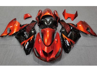 2006-2011 Orange Brûlé Noir ZX14R Carénage Moto