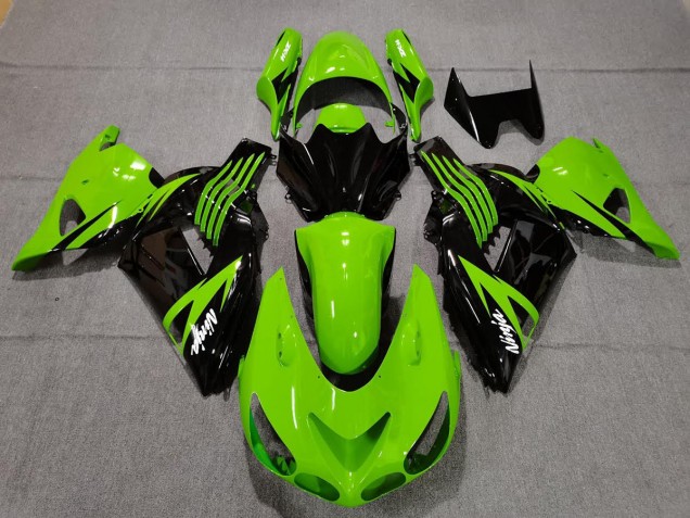 2006-2011 Vert Lime & Noir ZX14R Carénage Moto