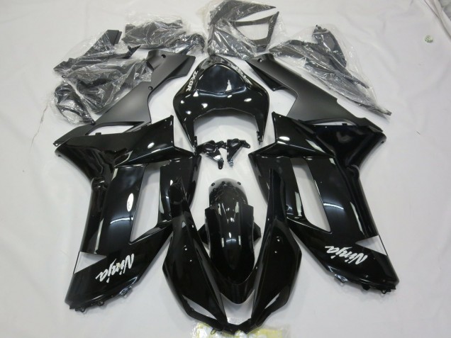 2007-2008 Autocollant Blanc Noir Brillant ZX6R Carénage Moto