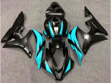 2007-2008 Conception Noir Mat & Cyan CBR600RR Carénage Moto