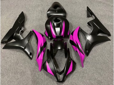 2007-2008 Design Noir Mat & Rose CBR600RR Carénage Moto