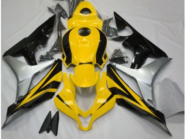 2007-2008 Jaune Brillant Argent & Noir CBR600RR Carénage Moto