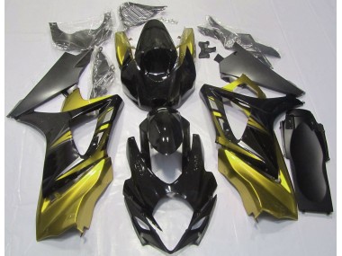 2007-2008 Noir Brillant & Jaune GSXR 1000 Carénage Moto