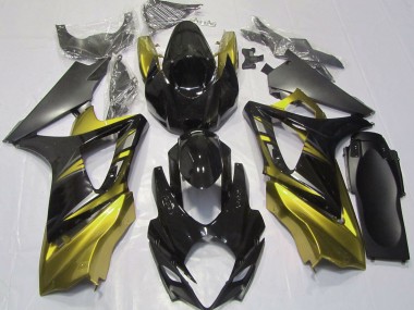 2007-2008 Noir Brillant & Jaune GSXR 1000 Carénage Moto