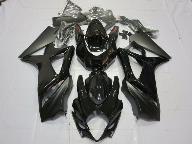 2007-2008 Noir Brillant & Mat GSXR 1000 Carénage Moto