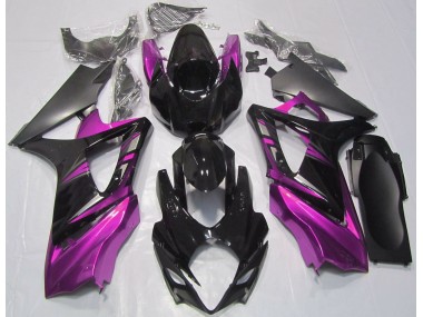 2007-2008 Noir Brillant & Rose GSXR 1000 Carénage Moto