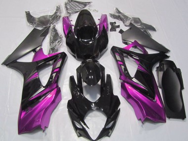 2007-2008 Noir Brillant & Rose GSXR 1000 Carénage Moto