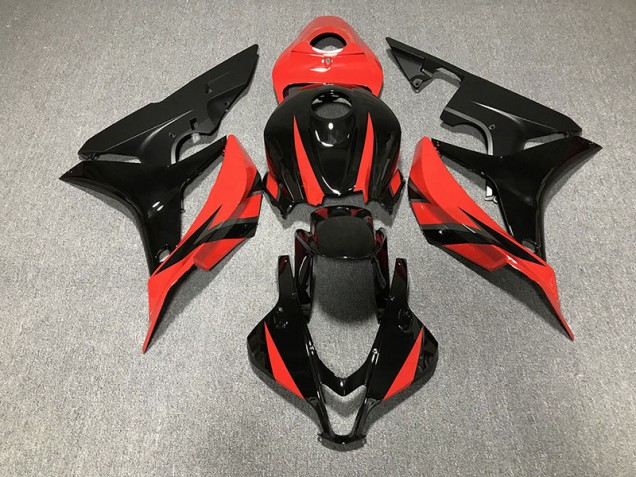 2007-2008 Noir Brillant & Rouge CBR600RR Carénage Moto