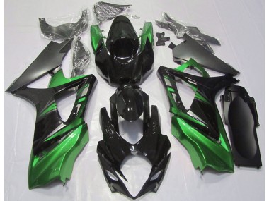 2007-2008 Noir Brillant & Vert GSXR 1000 Carénage Moto