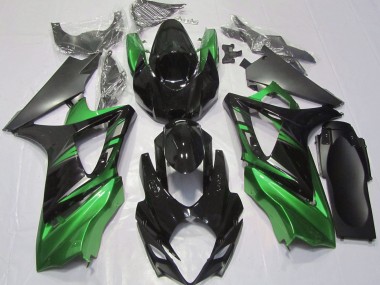 2007-2008 Noir Brillant & Vert GSXR 1000 Carénage Moto