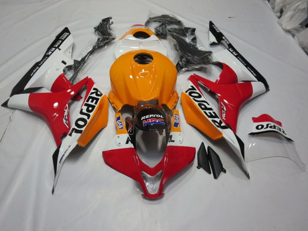 2007-2008 Orange Clair & Blanc Repsol CBR600RR Carénage Moto