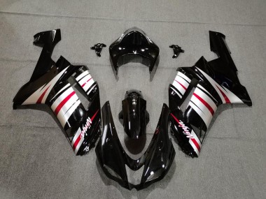 2007-2008 Rouge Argent & Noir ZX6R Carénage Moto