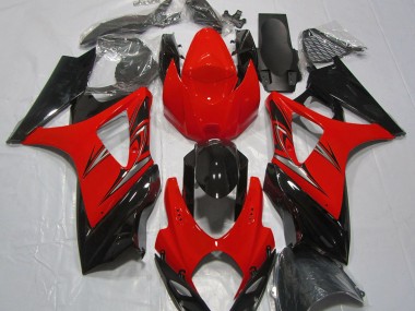 2007-2008 Rouge Lave & Noir GSXR 1000 Carénage Moto