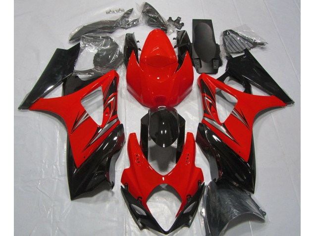 2007-2008 Rouge Lave & Noir GSXR 1000 Carénage Moto