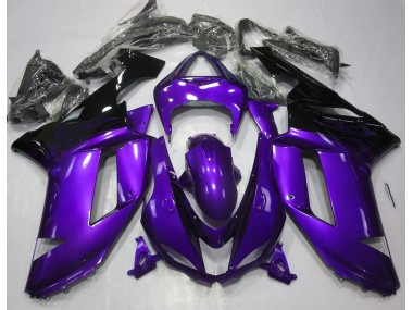 2007-2008 Violet Brillant & Noir ZX6R Carénage Moto