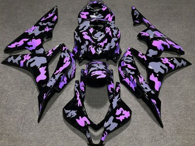 2007-2008 Violet & Gris Camouflage CBR600RR Carénage Moto