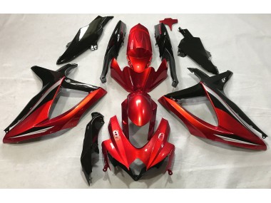 2008-2010 Rouge Brillant GSXR 600-750 Carénage Moto