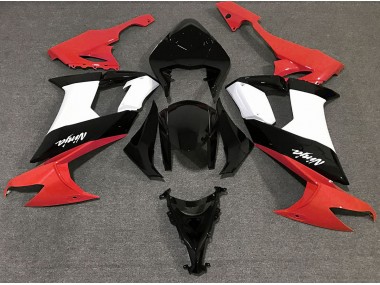 2008-2010 Rouge Brillant Noir & Blanc ZX10R Carénage Moto