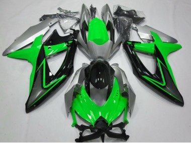 2008-2010 Vert & Argent GSXR 600-750 Carénage Moto