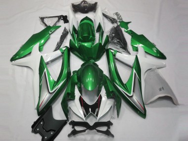 2008-2010 Vert Brillant & Blanc GSXR 600-750 Carénage Moto