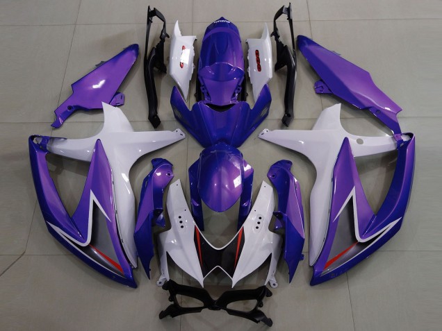 2008-2010 Violet Brillant & Blanc GSXR 600-750 Carénage Moto