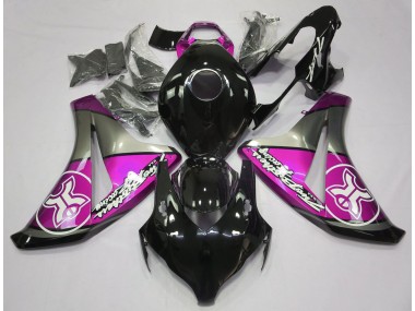 2008-2011 Rose Sur Noir Personnalisé CBR1000RR Carénage Moto