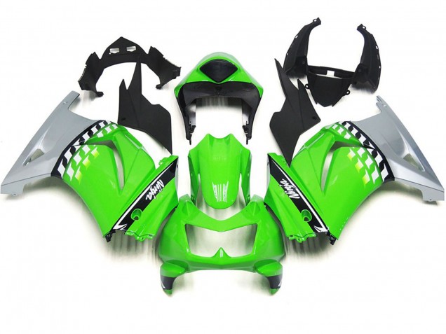 2008-2012 Chèque Vert & Noir Ninja 250 Carénage Moto