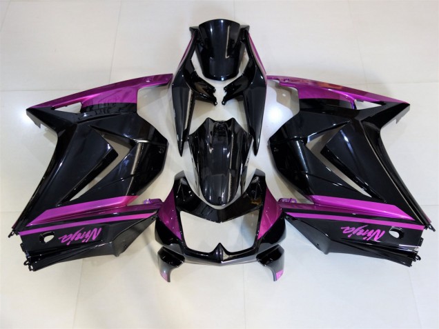 2008-2012 Noir Brillant & Violet Ninja 250 Carénage Moto