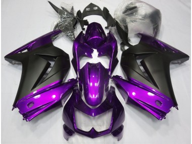 2008-2012 Violet & Noir Mat Ninja 250 Carénage Moto