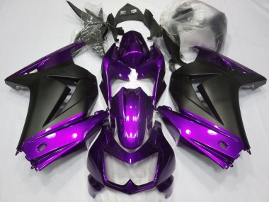 2008-2012 Violet & Noir Mat Ninja 250 Carénage Moto