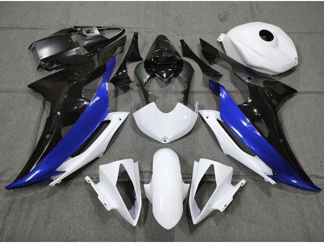 2008-2016 Personnalisé Bleu Noir & Blanc R6 Carénage Moto