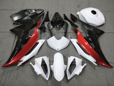 2008-2016 Personnalisé Rouge Noir & Blanc R6 Carénage Moto