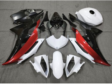 2008-2016 Personnalisé Rouge Noir & Blanc R6 Carénage Moto