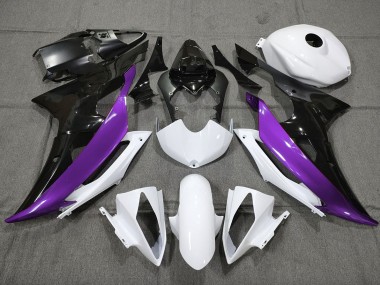 2008-2016 Personnalisé Violet Noir & Blanc R6 Carénage Moto