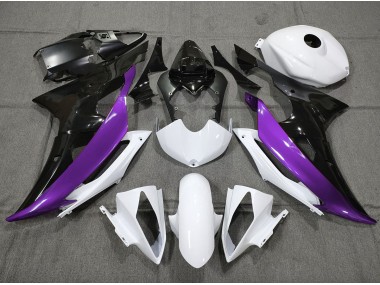 2008-2016 Personnalisé Violet Noir & Blanc R6 Carénage Moto