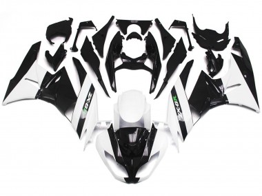 2009-2012 Blanc Brillant & Noir Lisse ZX6R Carénage Moto