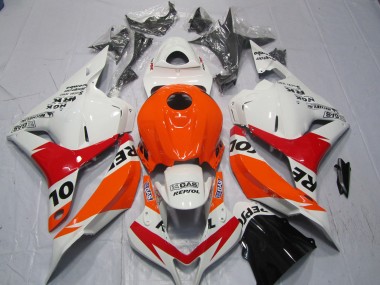 2009-2012 Blanc & Rouge Repsol CBR600RR Carénage Moto