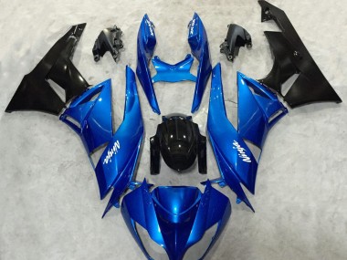 2009-2012 Ninja Bleu & Noir ZX6R Carénage Moto